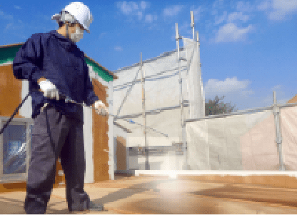 ボロンdeガード工法施工の様子